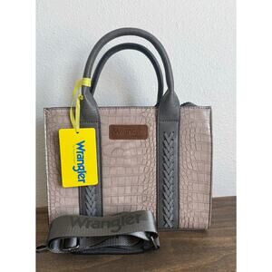 Wrangler Whipstitch Croc Tote/Crossbody Taupe Medium Bag *NEW w/ Tags & Dustbag*